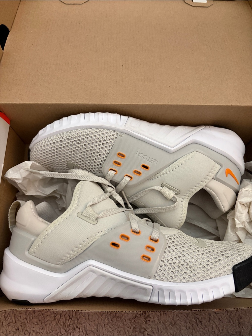 Nike Free Metcon 2 Athletic Shoes White & Orange US Men’s 7- 8.5 women’s
